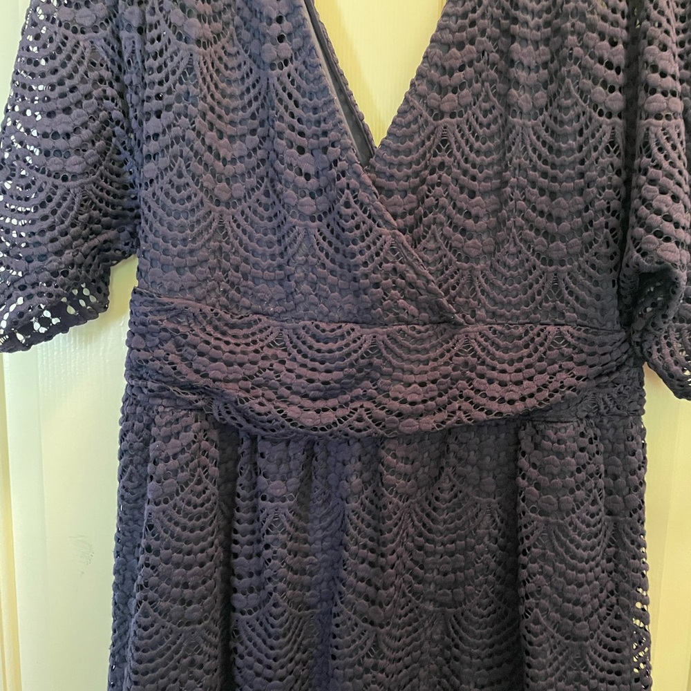 Lilly Pulitzer Parigi Skort Romper - True Navy Scalloped Shell Lace - Picture 2 of 3